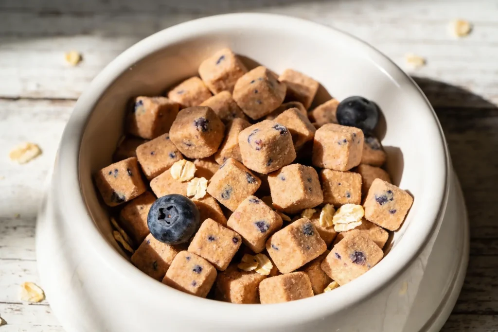 Mini Cube Turkey & Blueberry Puppy Treats: Tiny Delights