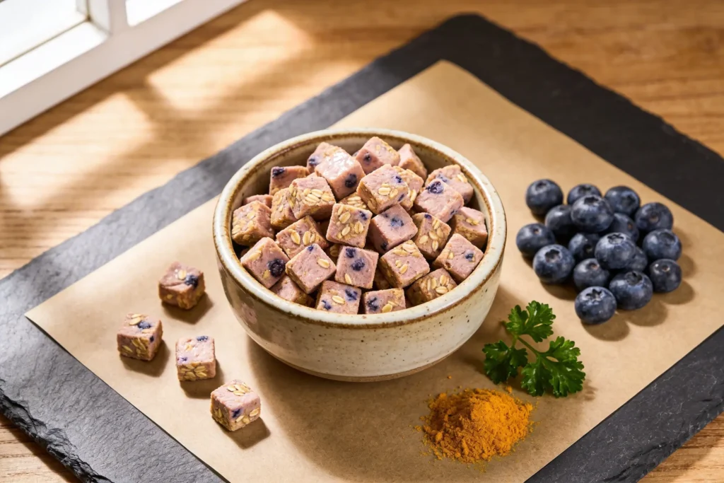 Irresistible Turkey & Blueberry Dog Training Treats (Small Square Bites)
