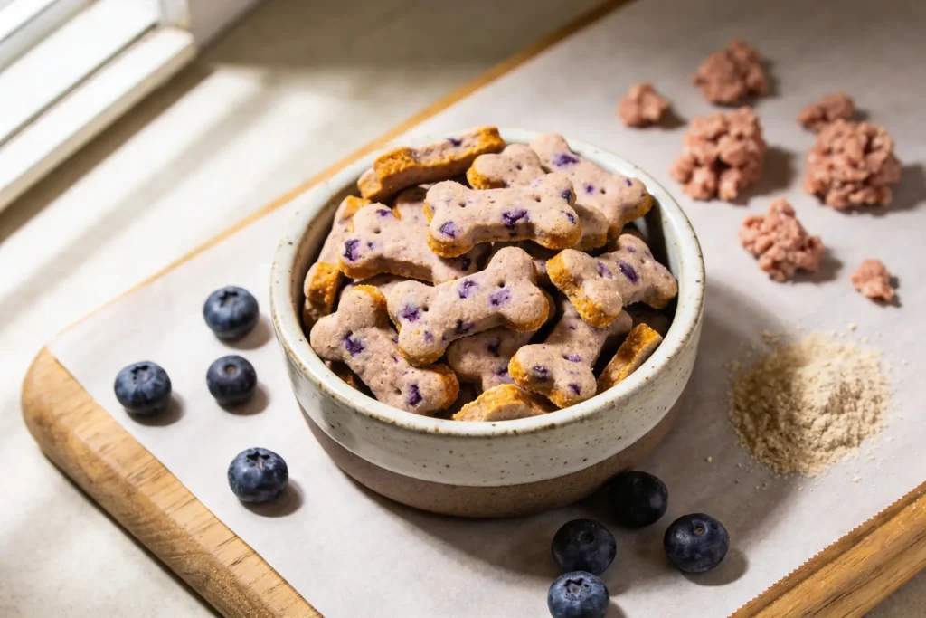 Easy Homemade Turkey & Blueberry Dog Treats Your Pup Will Love
