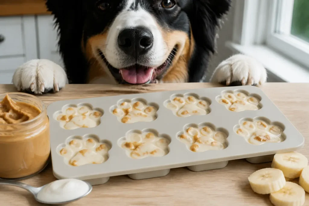 Frozen Peanut Butter Yogurt Dog Treats Your Pup Will Love