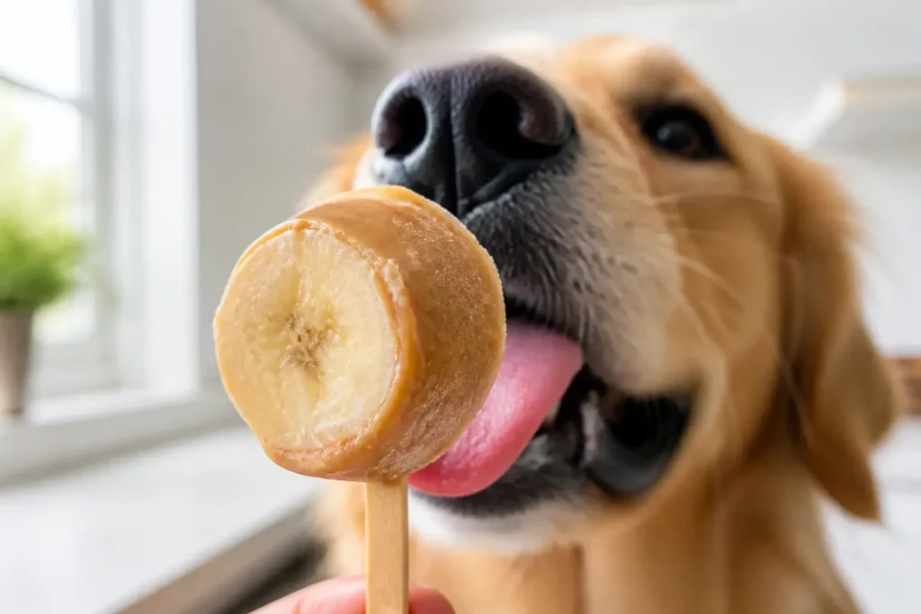 Irresistible Frozen Peanut Butter Banana Pops for Dogs