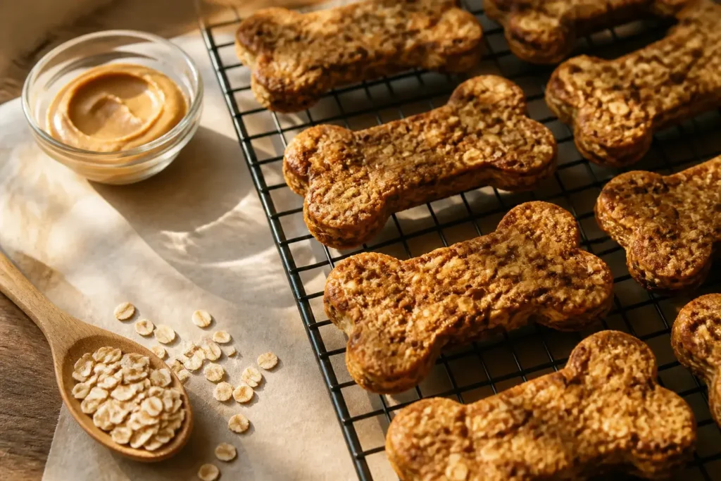 Crispy Peanut Butter Oat Flaxseed Dog Treats Recipe