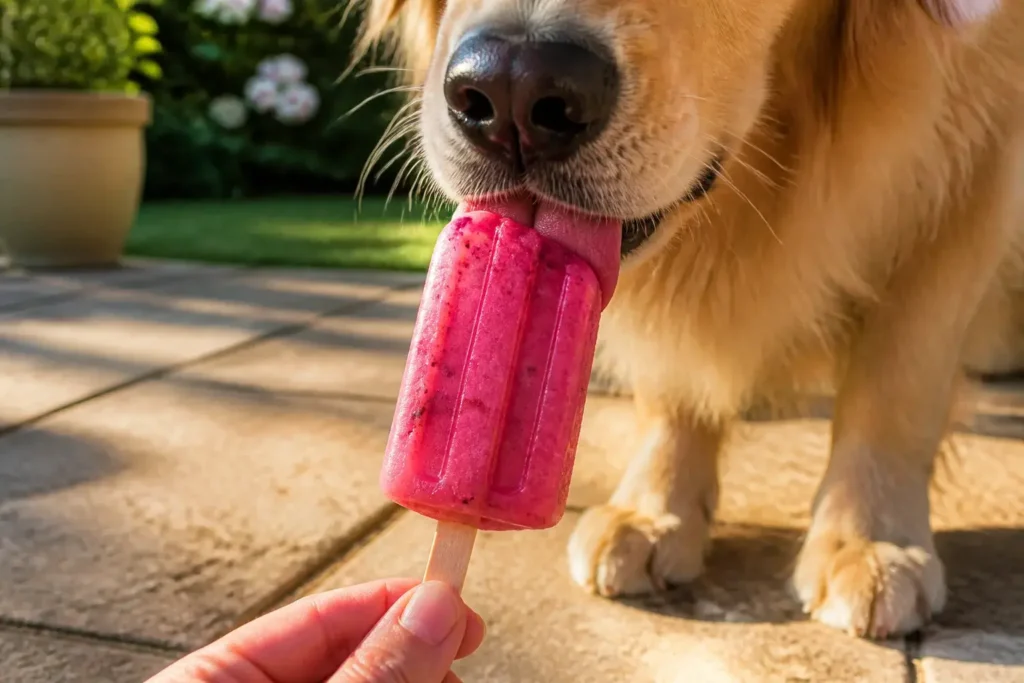 Raspberry Popsicles for Dogs Your Pup Will Beg for